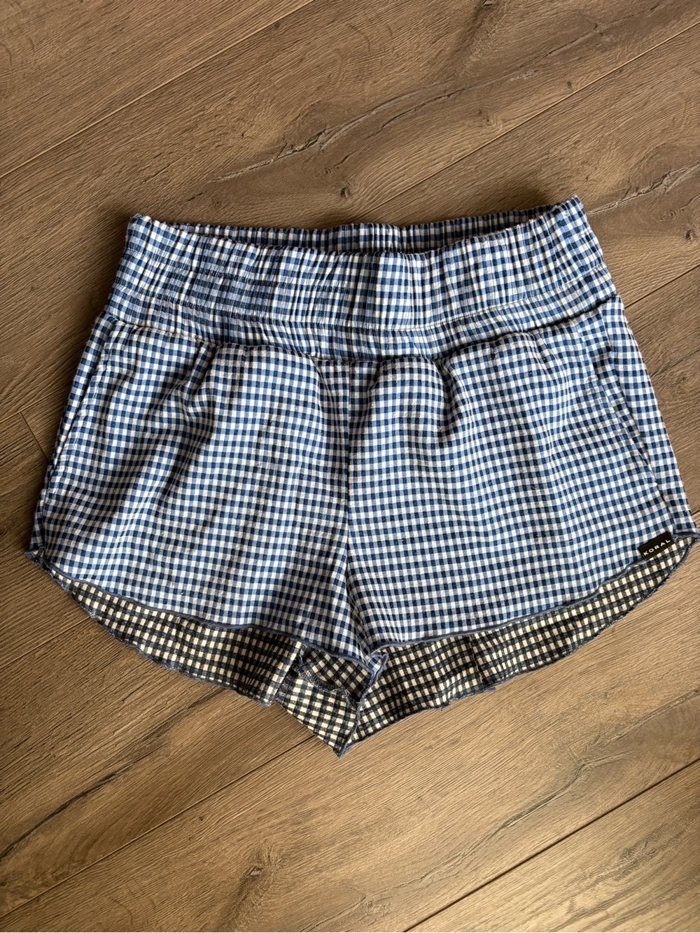 Koral Blue Gingham Women’s Shorts